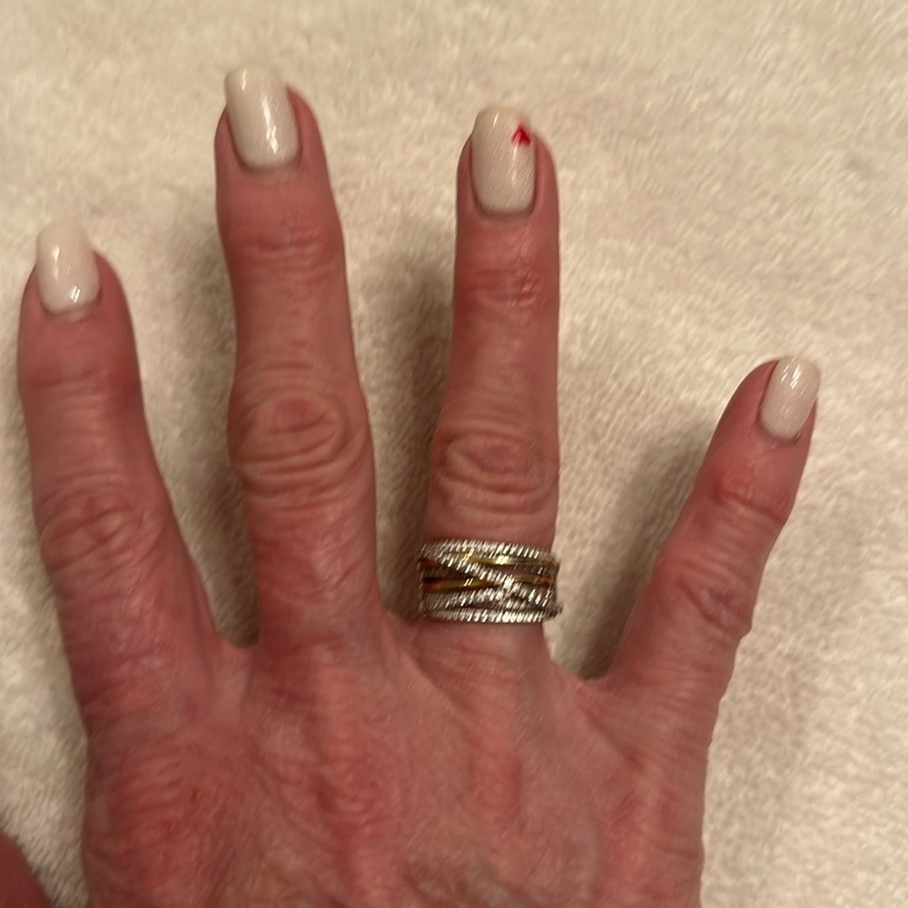 Inspiranza Designs ring. Silver and gold.